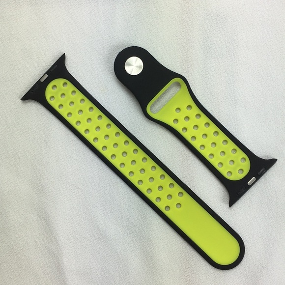 Black / Yellow 42mm Watch Band W21 - Picture 2 of 2